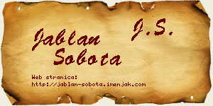 Jablan Šobota vizit kartica